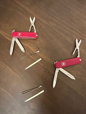 Victorinox Red Mini Swiss Army Knife Pair with Scissors